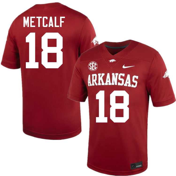 TJ Metcalf Arkansas Jersey,Arkansas Razorbacks #18 TJ Metcalf Jersey Youth College-Cardinal